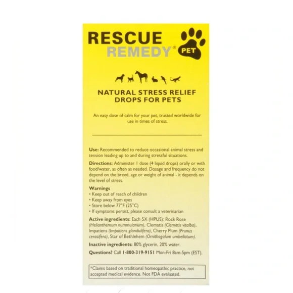 Bach Stress Relief for Pets Natural, Pet Dropper New - Picture 2 of 7